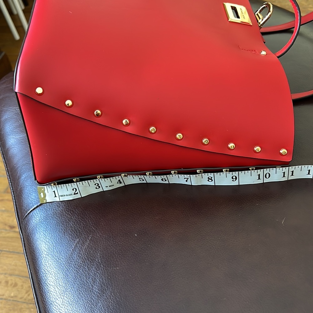 Michael Kors Manhattan Large Tote Leather Red Flame - Picture 12 of 13